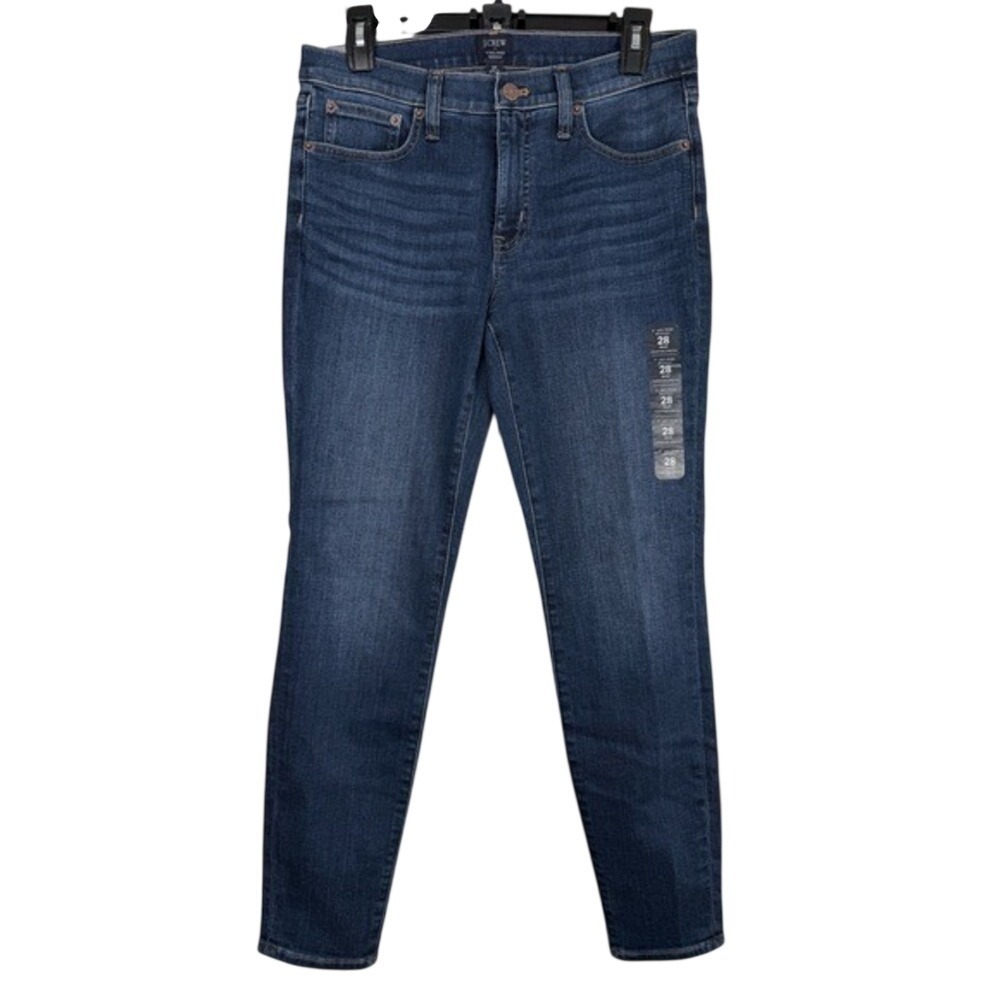 J.Crew 8 In Mid Rise Skinny Jeans 28 NWT Classic Stretch Denim Capsule Wardrobe